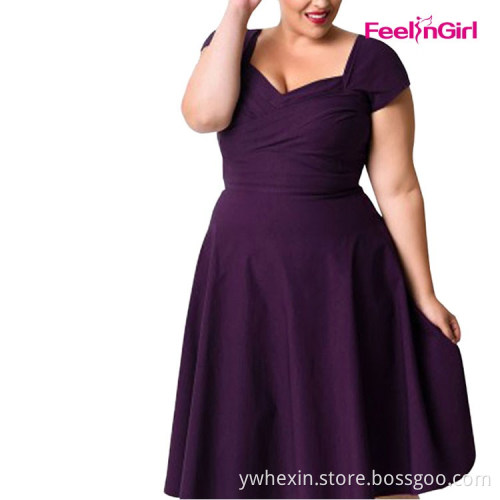 new design plus size elegant dresses for fat women